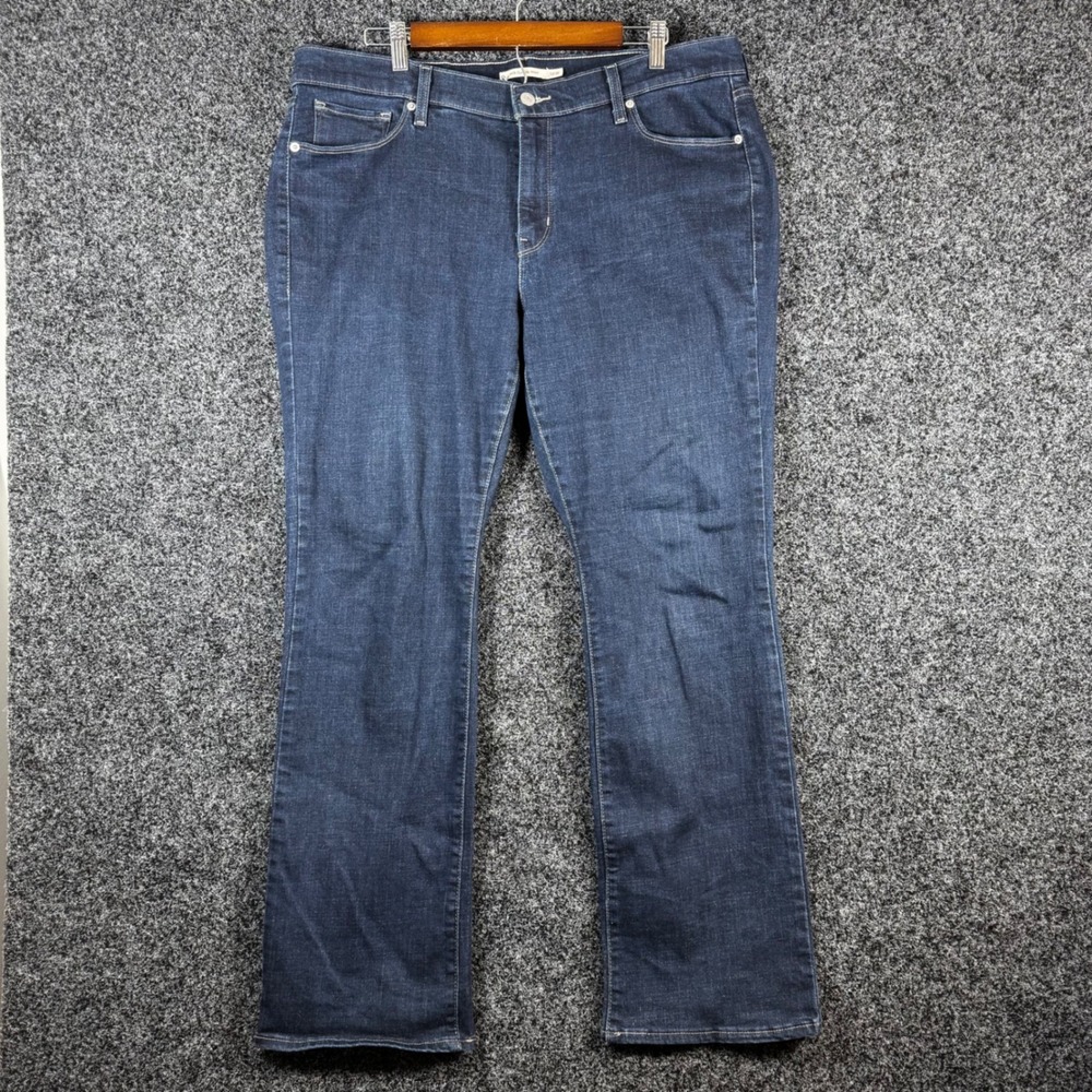 Levis 415 Classic Bootcut Jeans Womens 18W Dark Wash Indigo Stretch Denim 30x30‎